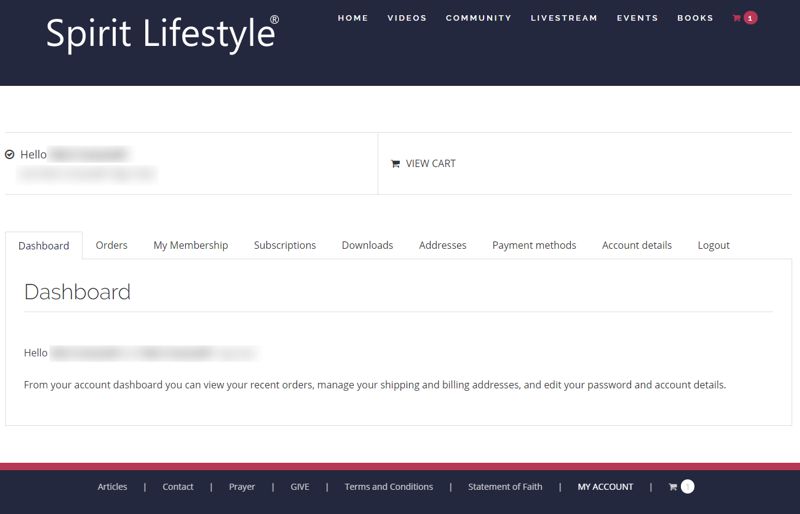 Spirit Lifestyle Dashboard